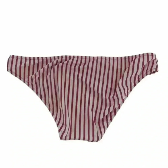Shade & Shore Women's Red White Striped Hipster Bikini Bottom Size Extra Large - Picture 5 of 6